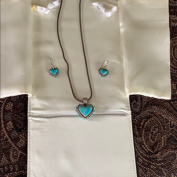 Navajo Turquoise Set Rare Stamped - Picture 6 of 16